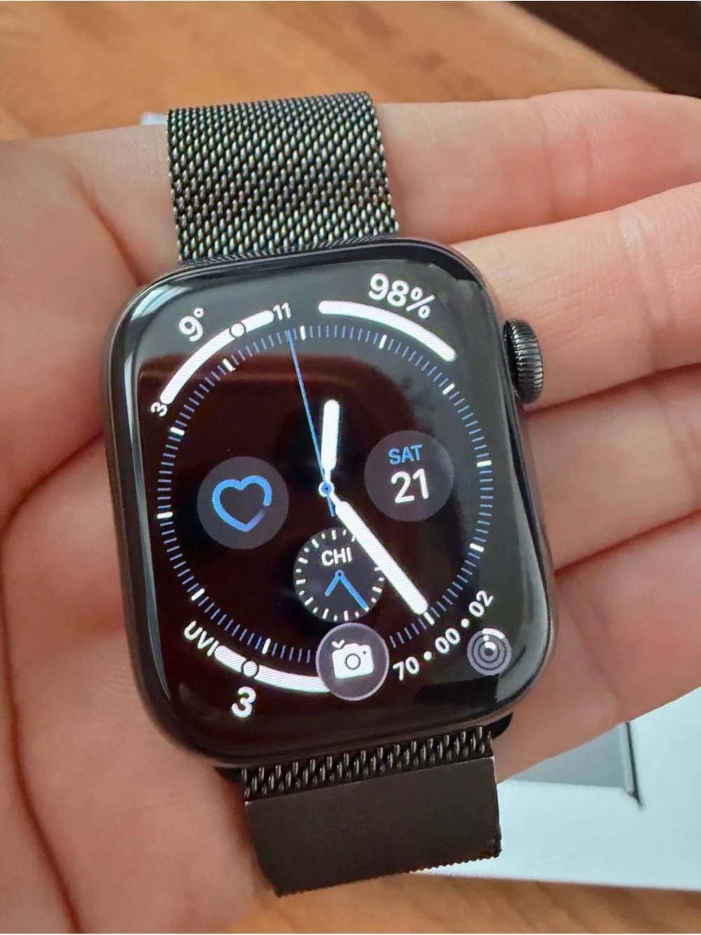 Stainless steel Apple Watch 8 graphite. GPS+ Cellular